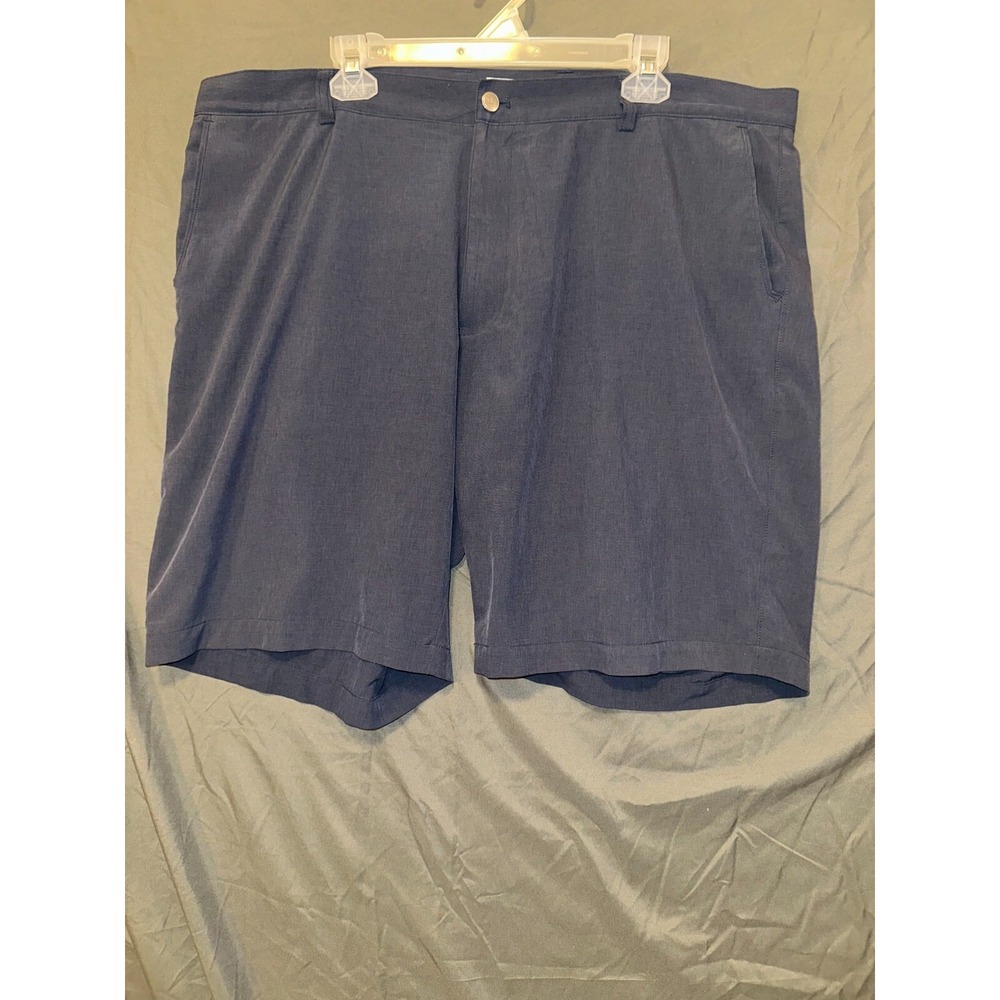 Peter Millar Men's Chino Golf‎ Shorts 42 Navy Blue Solid Flat Front Slash Pocket